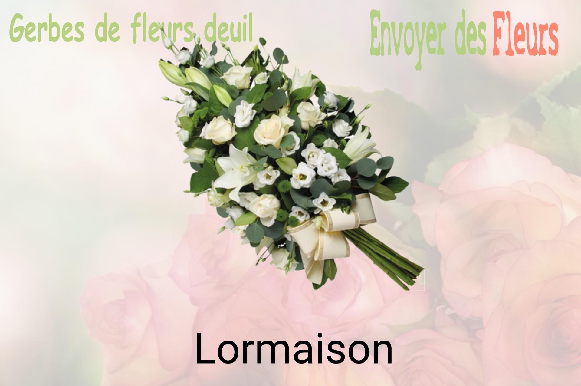 Gerbe de fleurs de deuil livrée à Lormaison